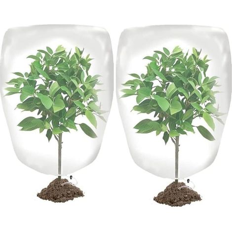Lot de 2 filets de protection contre les insectes et les oiseaux avec cordon de serrage, 81,3 x 81,3 cm, filet de protection pour plantes, fruits, fleurs contre les insectes et les oiseaux (1/4)