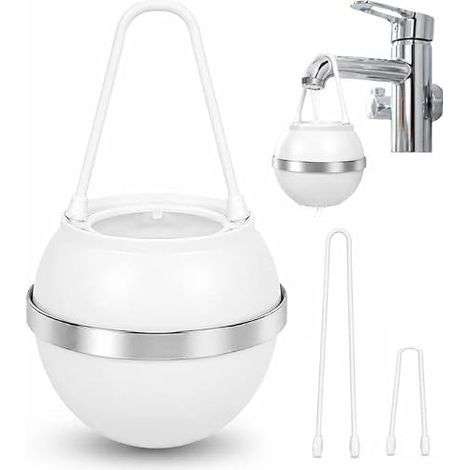 BATH WATER FILTER WITH HANDLES - 10 level bath water filter with 2 different size hanging ropes, 2500 gallon bathtub filter for healthier skin and (1/5)