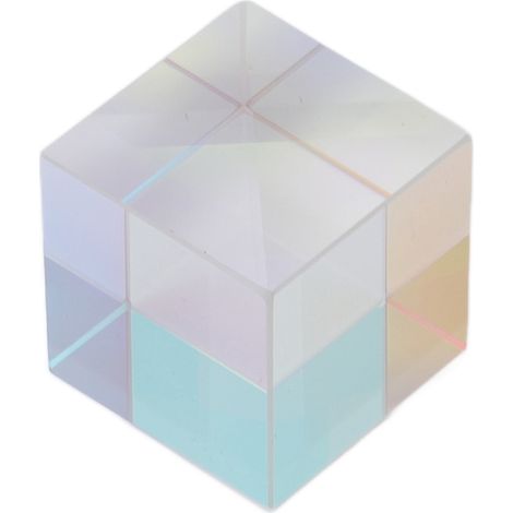 Cube prismatique en verre optique RGB à dispersion de couleurs, attrape-soleil, cadeau d'anniversaire, 15 x 15 x 15 mm / 0,6 x 0,6 x 0,6 po (1/5)