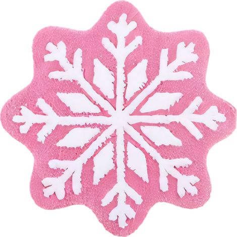 Tapis De Sol - Forme Flocon De Neige - Non Glissant - Lavable En Machine - Pour Entrée Intérieure Extérieure Salle De Bain - 1 Pièce