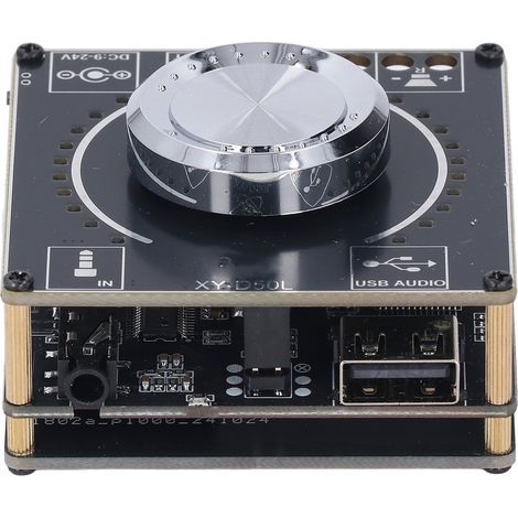 Carte amplificateur BT 2X50W puissance numérique BT5.1 ampli 2 canaux avec clé USB AUX entrée carte son PC DC9-24V (1/5)