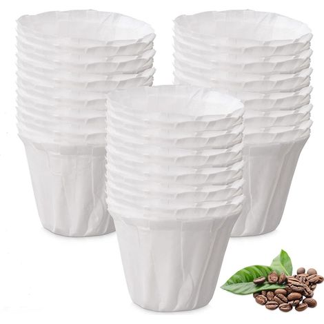 Filtri di carta monouso per caffè, adatti a capsule K-Cup riutilizzabili e bustine di caffè K-Cup (150 bustine) (1/4)