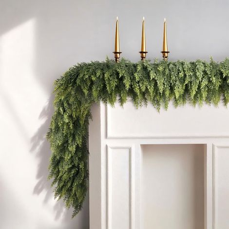 Guirlande De Noël - Guirlande En Cèdre Artificiel Épaisse - 150 Cm - Pour Décoration Intérieure Extérieure - 1 Pièce (1/5)