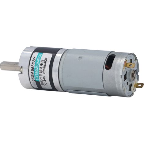 Motoréducteur 24V DC 400tr/min Rotation CW/CCW, couple élevé, vitesse réglable, réducteur robuste pour automatismes (1/5)