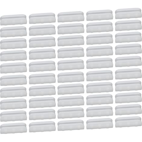 Packung mit 50 Befestigungsclips für Gewächshausfolie, 10 cm, weiß, geeignet für 32 mm Rohre, für Kunststoffplanen, Schattiernetze und Gewächshausrinnen. (1/5)