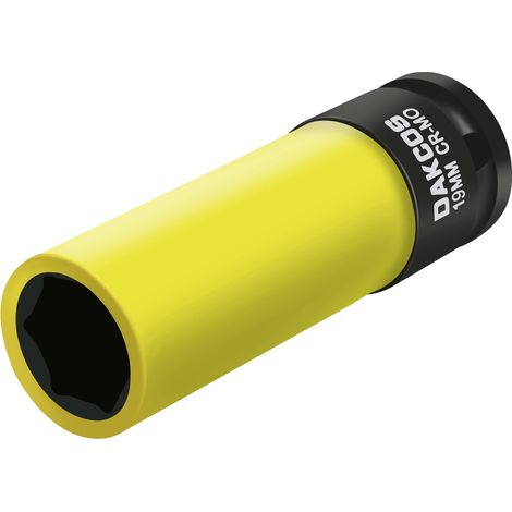 Douille 19 mm 1/2" Clé à choc pour écrou de roue, jaune (1/5)