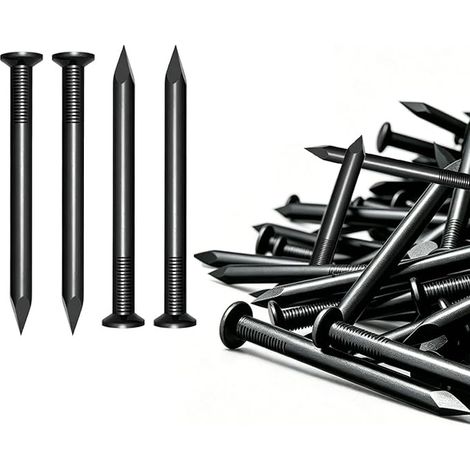Clous Beton Noires 20mm Clous Pointe en Acier au Carbone Convient pour Meubles Cadres Projets de Bricolage Usage Intérieur et Extérieur (1/4)