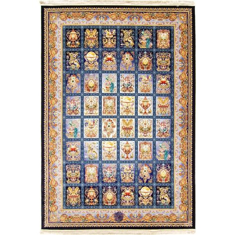 Tapis persan Eshter - 350x250cm, Rectangular - 100% Acrylique - Tissé - Noir (1/5)