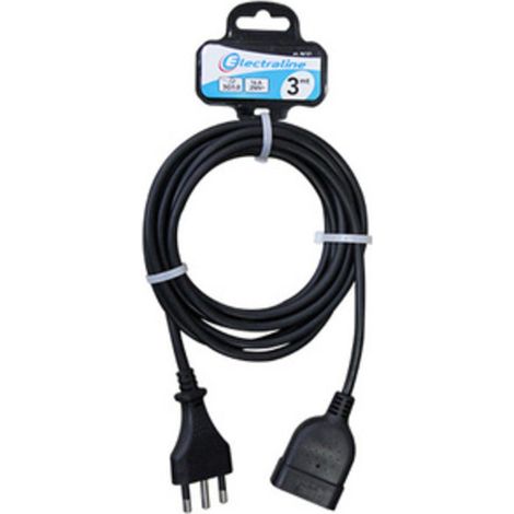 PROLUNGA LINEARE 3 M SEZ 3X1 16A BIPASSO NERO