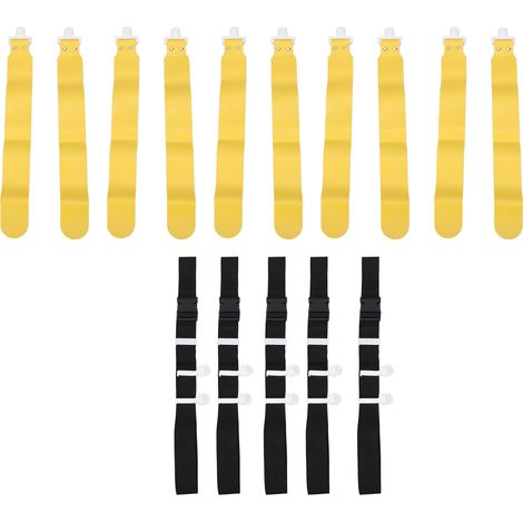 Set de flag football ajustable 5 pièces, ceintures PP réglables pour jeunes et adultes, équipement d'entraînement jaune (1/5)
