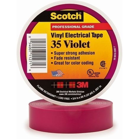 Cinta Aisl. 1,9Cmx20Mt Scotch® 35 Vinilo Violeta 3M™