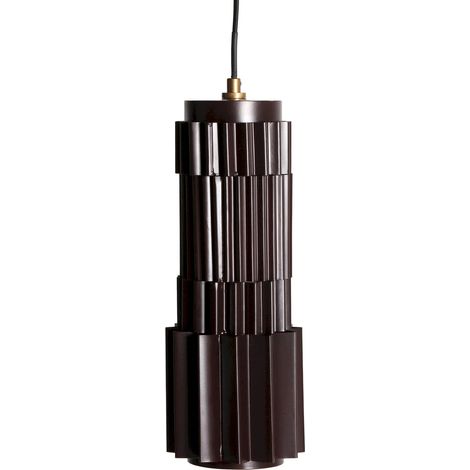 Suspension vintage en fer bordeaux pour salon chaleureux - Bordeaux profond vintage (1/4)