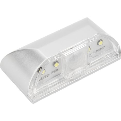 Lampe de nuit LED pour porte avec détecteur de mouvement PIR, alimentée par piles, pour toilettes, placards, cuisine, couloirs et escaliers. (1/5)
