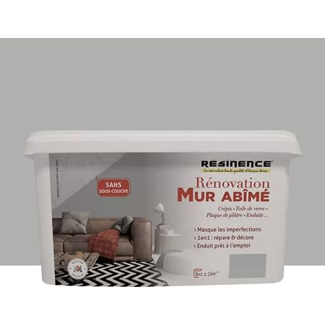RESINENCE Rénovation Mur abîmé Poivre gris 8kg (1/2)