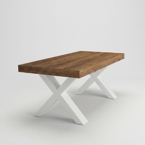 Tavolo da pranzo allungabile in legno 12 persone 180/280x90 Arezzo - Marrone Scuro