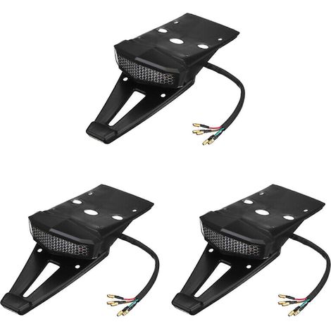 3x Motorrad-Hinterradkotflügel-Bremslicht-Rücklicht-Kennzeichenleuchten-Dirtbike()