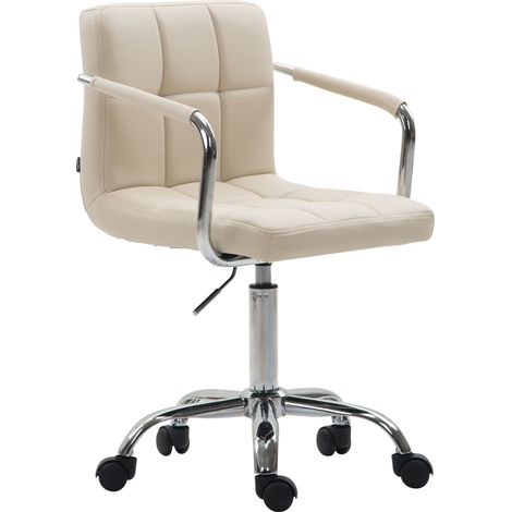 Silla De oficina Lucy V2 En Cuero PU Crema (1/3)