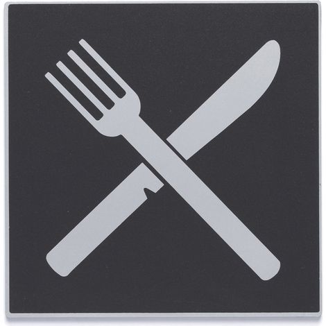 Plaque de porte Restaurant - Europe design 200x200mm - 4280110