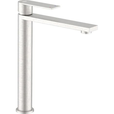 Miscelatore lavabo alto Sun Ø25 mm acciaio (1/2)