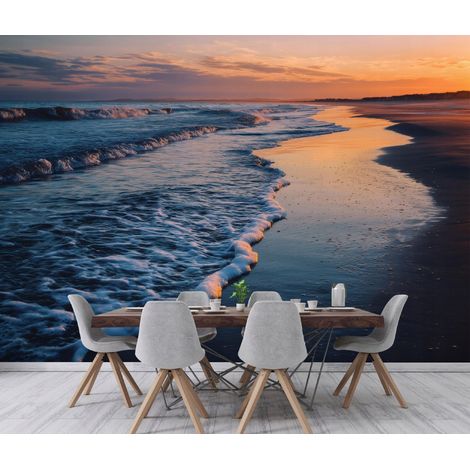 Fototapete Strand Meer Natur, für Wohnzimmer und Schlafzimmer, 300 x 210 cm – Komplettset inkl. Kleister & Anleitung (1/5)