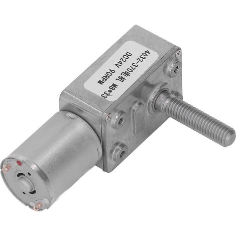 Moteur à vis sans fin turbo, micro-réducteur à torsion élevée, 24 V CC, filetage M8 x 33 mm, outils électriques, 90 tr/min (1/5)