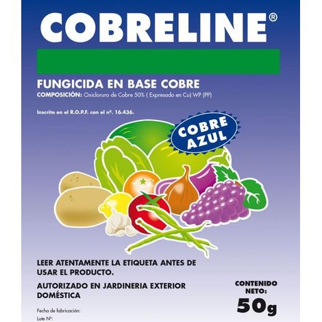 Massó Fungicida-Bactericida COBRELINE COBRE AZUL, Sobre 50 gr (1/2)