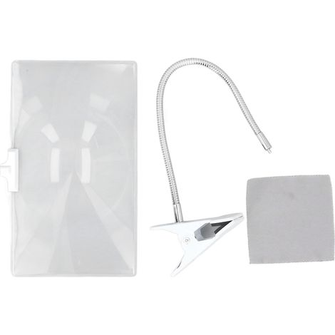 Loupe avec pince, grossissement 4X, grande lentille claire, loupe à flexible pour lire, réparations et artisanat (1/5)
