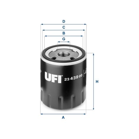 FILTRO DE ACEITE 2343900 UFI