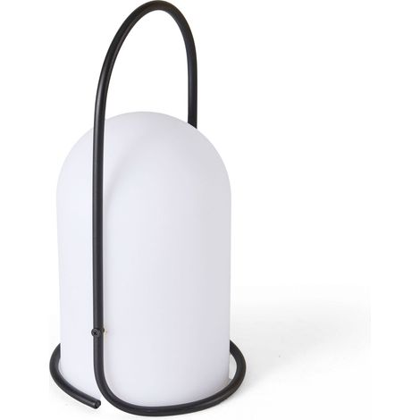 Baladeuse led en acier blanc ronde (1/5)