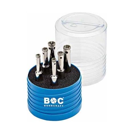 Jeu de scies trépans diamant Bohrcraft 6-10 mm 6 unités