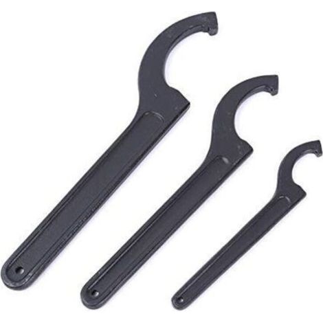 ALLIANDIS1x adjustable hook wrench 85-105 mm, hook wrench, universal wrench, for fastening or removing round nuts and water meter covers on machine tools (1/5)