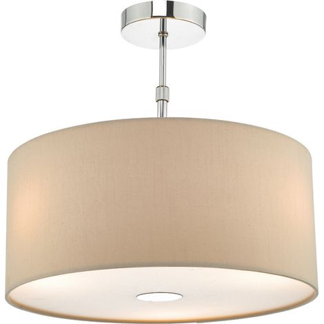 DAR RONDA - Suspension cylindrique à 3 lumières 40cm Ecru avec diffuseur (1/5)