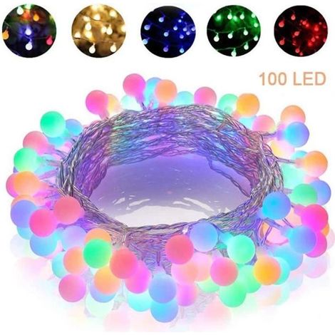 ZGEER Lichterkette - 10 Meter - 100 bunte LEDs - 8 Modi - Für Innen und Außen