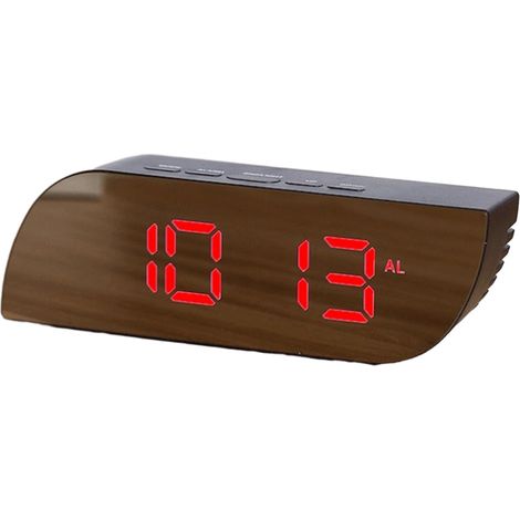 Horloge Numérique - Affichage Grand Écran LED - Réveil Électrique avec Alarme - Pour Coiffeuse ou Bureau - 1 Pièce (1/5)