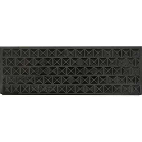 Peldaño antideslizante de goma para escaleras, 73x24 cm, negro. (1/3)