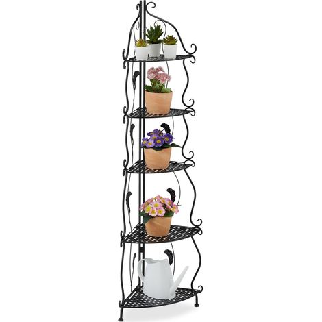 Etagère d'angle en métal avec 5 tablettes (1/5)