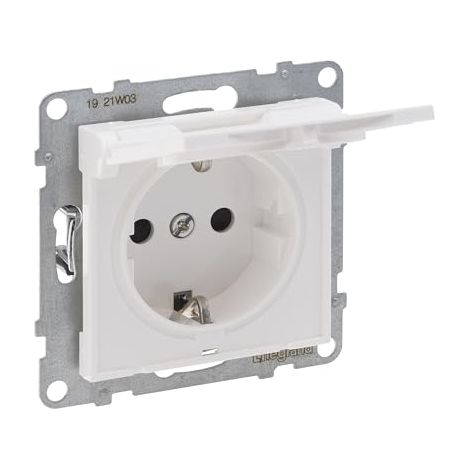 LEGRAND, SEANO PRISE DE COURANT AVEC PROTECTION DE CONTACT ACCRUE ET COUVERCLE RABATTABLE IP21, BORNES ENFICHABLES, 16 A, 250 V,