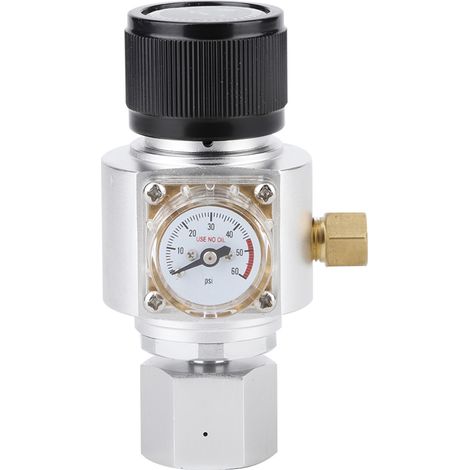 Régulateur CO2 Mini pour Eau Gazeuse, Réducteur de Pression Valve Adaptateur, Accessoire Bouteille Soda pour Brasserie Maison (1/5)