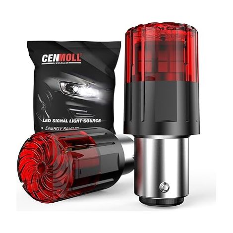Ampoule LED P21/5W rouge, 12V-24V 1157 BAY15D 380 pour feux arrière de recul, feux de stationnement et feux de jour, (1/5)