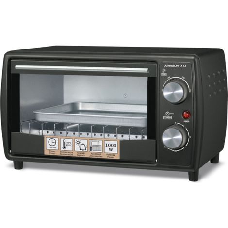 Forno Elettrico Johnson Serie X X12 da 12 litri, 800W con Timer, Griglia, Teglia e Doppi Vetri (1/5)