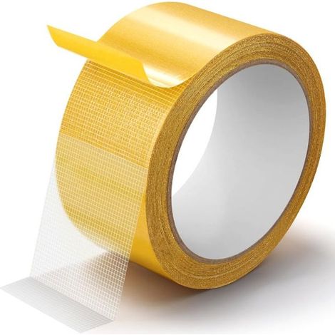 1 Ruban adhésif double face multi-usages en tissu résistant pour vêtements, photos, affiches, cadres photo (5 cm x 5 m) (1/5)