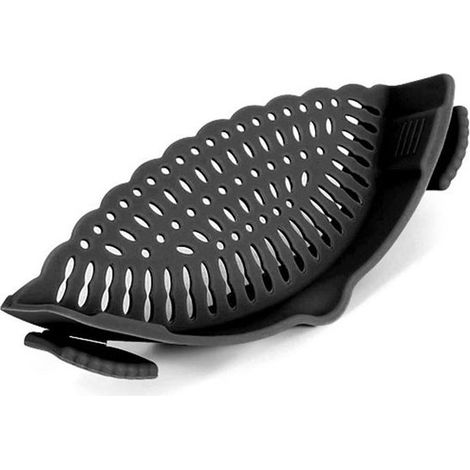 Colino a scatto / colino in silicone per scolare verdura e frutta / colino per pasta e altri alimenti, antigoccia, lavabile in lavastoviglie (1/5)