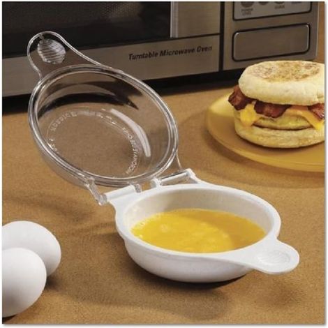 Cuiseur à œufs optimisé pour micro-ondes, idéal pour des omelettes brouillées rapides, poche facile, parfait pour le petit-déjeuner à la maison et en voyage.