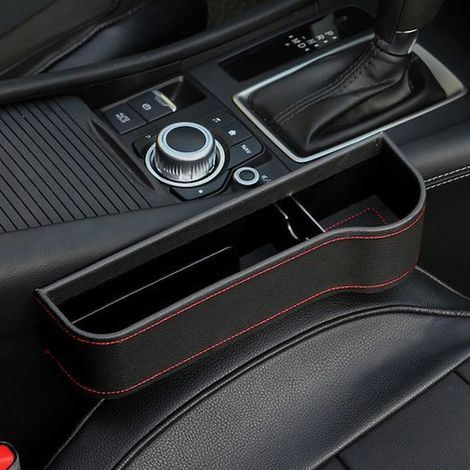 (T2) Organisateur de siège auto pour portefeuille et téléphone, rangement pour fentes, boîte de rangement pour accessoires auto (1/4)