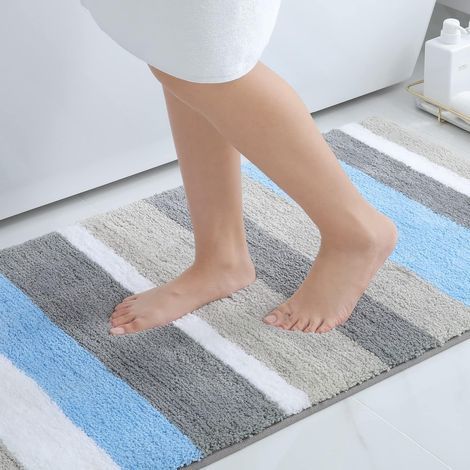 Non-slip Bath Mat, Soft Absorbent Microfiber, Machine Washable, for Bathroom and Kitchen (1/5)