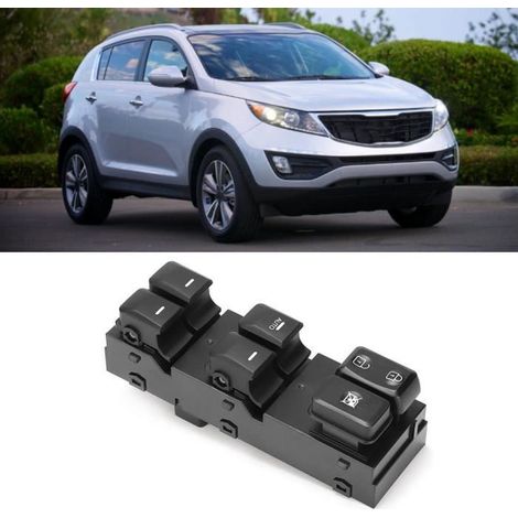 Cuque bouton de lève-vitre Bouton de commutation de vitre électrique avant gauche pour Kia Sportage 2011-2016 93570-3W450-Ywey (1/5)