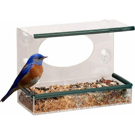 Clear Perspex Window Mounted Bird Feeder Suction (1/5)