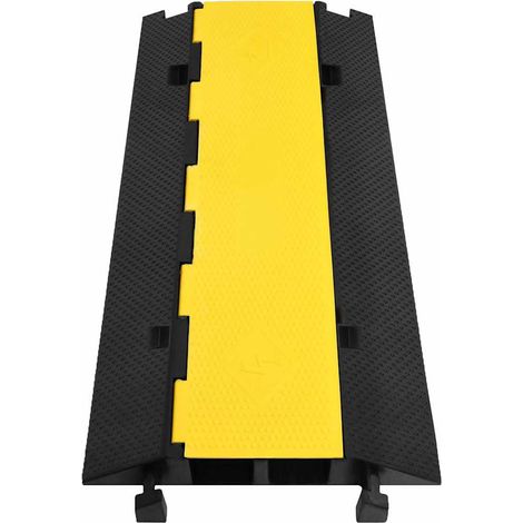 vidaXL Rampas protectoras de cables con 2 canales goma 100 cm (1/2)