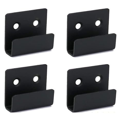 Juego de 4 ganchos de pared resistentes con 8 tornillos y 8 tacos, soporte robusto de acero inoxidable para montar espejos enmarcados de alta resistencia y ganchos para exhibición de mosaicos. (1/5)