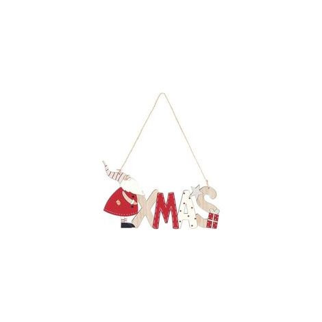 Ornement suspendu en bois Père Noël, nœud de porte, arbre de Noël – (1/4)